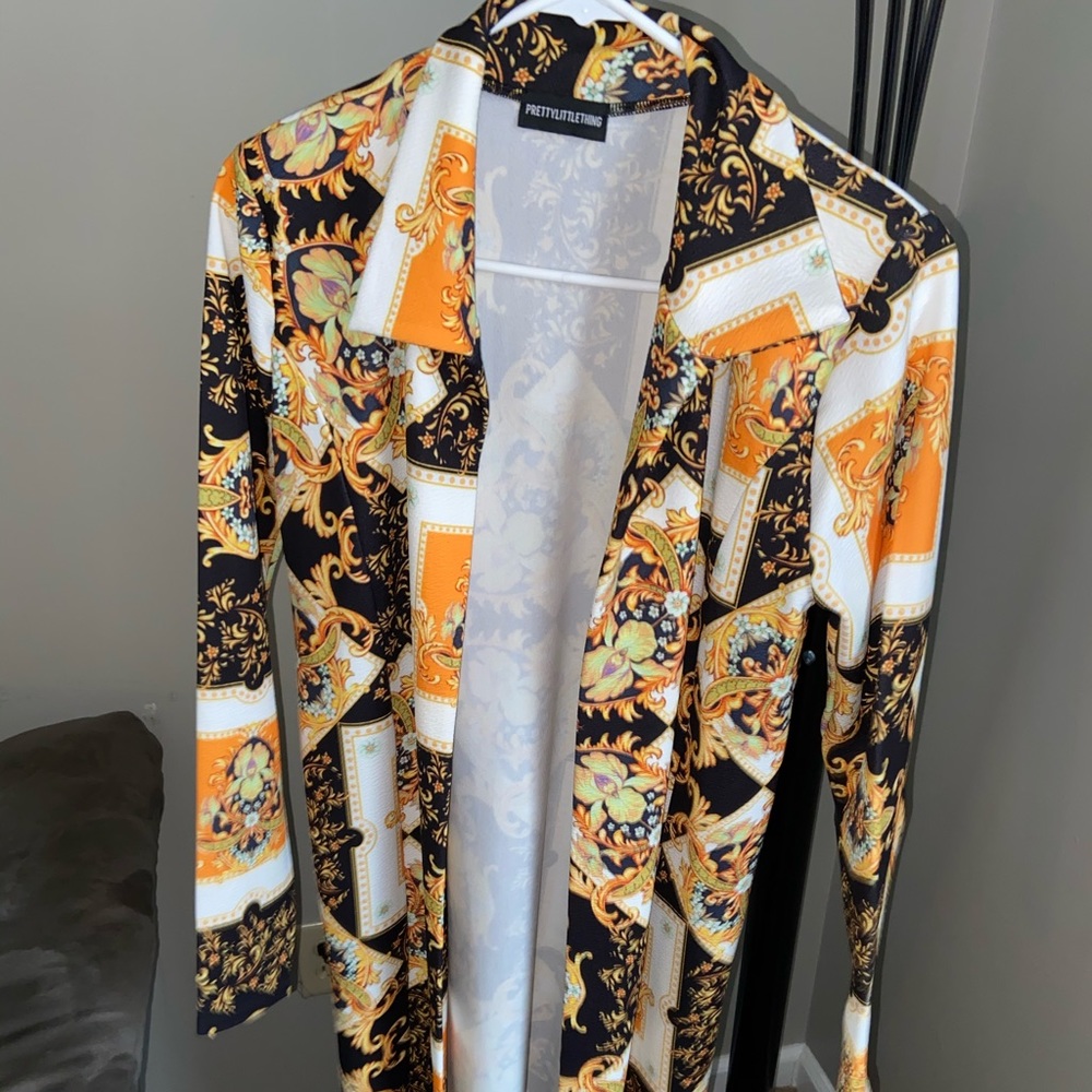 Pretty little thing Versace inspired long cardigan